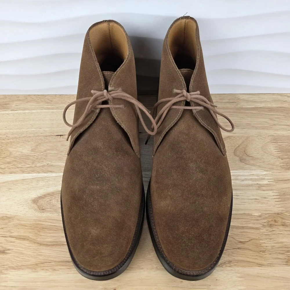Crockett & Jones Chertsey Chukka Boots Mens Size EU 7.5‎ E US 8.5 Brown Suede